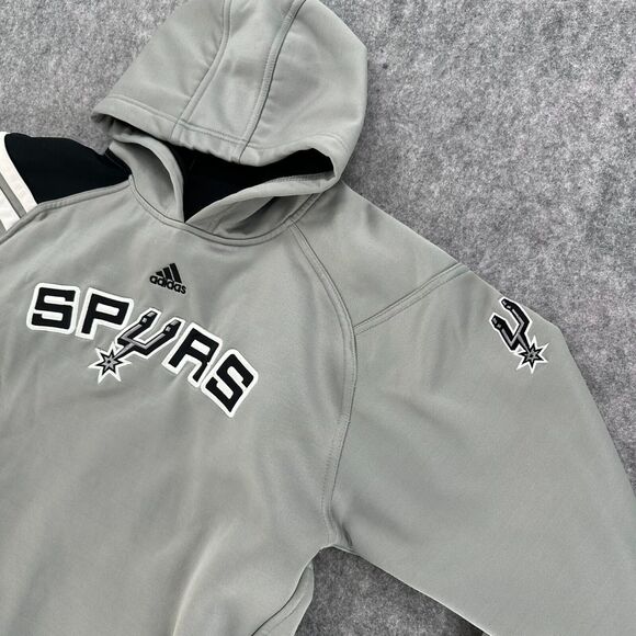 Adidas x NBA San Antonio Spurs Gray Hoodie size L - Picture 3 of 6